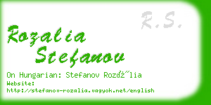 rozalia stefanov business card